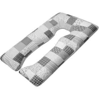 SCAMP terhességi párna/homokóra alakú, 75×135 cm, szürke, Patchwork kép