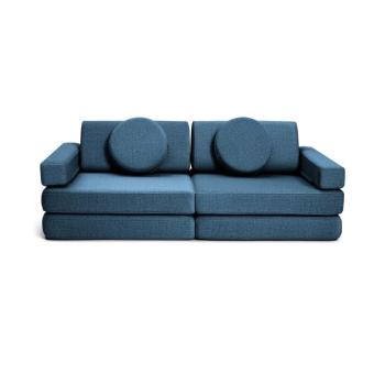 SHAPPY PLAY mini gyermek összecsukható habszivacs kanapé Szín: Navy Blue kép