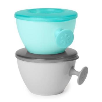 Tál fedéllel és tartóval Easy Grab Grey, Teal 2 x 240ml, 3m + kép