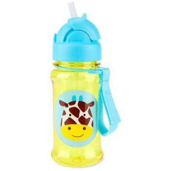 SKIP HOP Zoo tritan Szívószálas palack 355ml Zsiráf 12hó+ kép