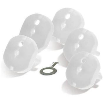 SOLIGHT 5E61 Biztonsági konnektorvédő, 5 db + 1 kulcs kép