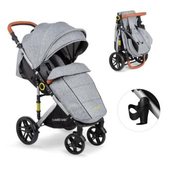 SummerBaby Sempre sport Babakocsi lábzsákkal - szürke kép