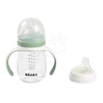 Tanuló ivó palack Bidon 2in1 Training Bottle Beaba Sage Green 210 ml zöld 4 hó-tól kép