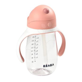 Tanuló ivó palack Bidon Beaba Learning Cup 2in1 Old Pink 300 ml szívószállal rózsaszín 8 hó-tól kép