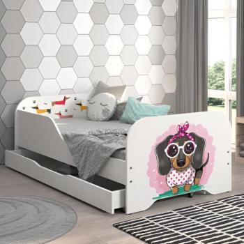 Teljes gyermekágy 140 x 70 cm matraccal és ráccsal - SWEET DOG kép