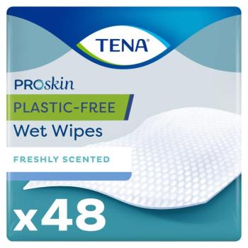 Tena ProSkin műanyagmentes nedves Törlőkendő 48db kép