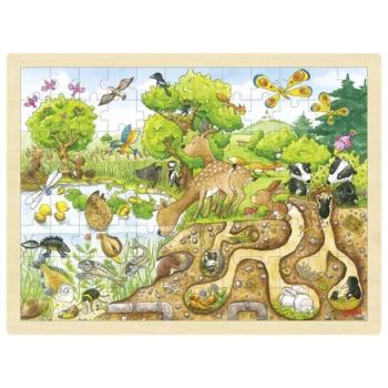 Természet – fa puzzle, 96 darabos kép
