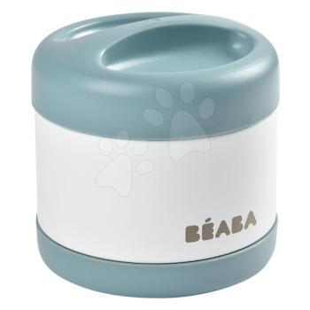 Termosz széles nyílással Beaba Stainless Steel Portion 500 ml eucalyptus minőségi rozsdamentes acélból zöld kép