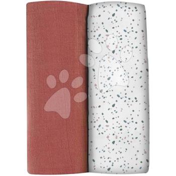 Textil pelenkák pamut muszlinból Bolte 2 Swadlles 120 cm Beaba Hot Sauce/Terrazzo 2 darab 0 hó-tól kép