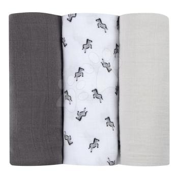 Textil pelenkák pamut muszlinból Cotton Muslin Cloths Beaba Savane 3 darabos csomag 70*70 cm 0 hó-tól szürke kép