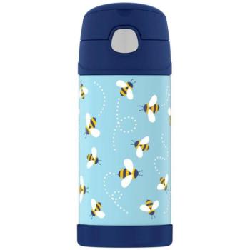 THERMOS FUNtainer gyerek termosz, szívószálas, 0,355 l, honey bees kép