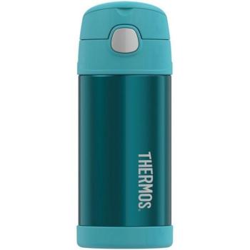 THERMOS FUNtainer gyerek termosz, szívószálas, 0,355 l, türkizkék kép