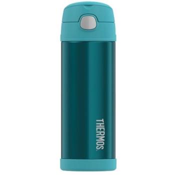 THERMOS FUNtainer gyermek termosz, szívószálas, 0,47 l, türkizkék kép
