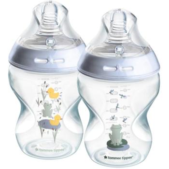 Tommee Tippee Natural Start ANTICOLIC önsterilizáló, lassú átfolyású cumisüveg, 260 ml, 0 hó+, békás kép