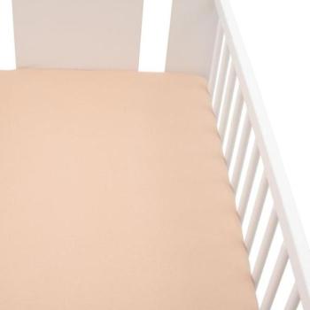 Újszülöttágyhoz való Jersey lepedő New Baby 120x60 bézs színben kép