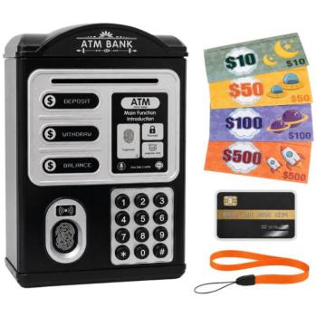 Verk 18319 gyermek ATM persely PIN-kóddal és bankkártyával, fekete kép