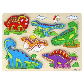 Wooden Puzzle 3D gyerekeknek kirakós játék kirakós dinoszauruszok 11 darab kép
