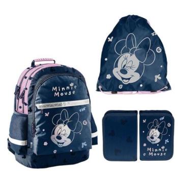 3 darabos MINNIE lányos iskolai szett hátizsákkal, táskával és tolltartóval kép