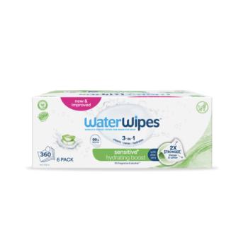 6x WATERWIPES Nedves törlőkendők Hidratáló tisztítás műanyag nélkül 60 db ( 360 db ) kép