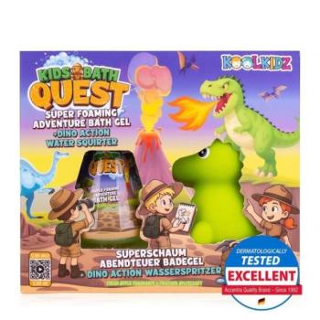 ACCENTRA Fürdőkészlet KOOLKIDZ dinoszaurusz spriccelő és habzó tusfürdő Alma 60ml kép