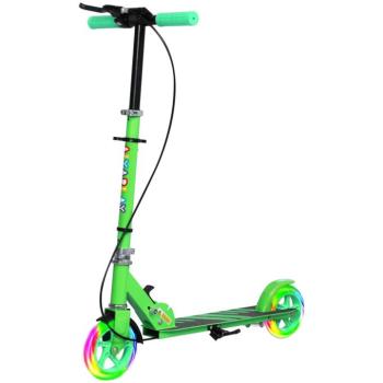 AIYAPLAY gyerek roller, dupla fék, fém váz, lábtartó, összecsukható, zöld kép