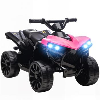 AIYAPLAY Kids Quad Elektromos 6V-os kids quad előre- és hátramenet funkcióval, zenével, LED fényszórókkal, rózsaszín kép