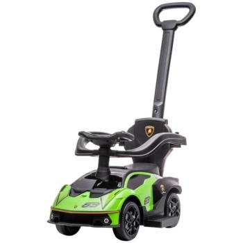 AIYAPLAY Ride-on autó tolókarral, 2 az 1-ben Ride-on jármű kormánykerékkel, kürttel, lábtartóval, üléstárolóval, zöld kép