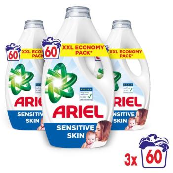 Ariel Sensitive folyékony Mosószer 3x2,7L - 180 mosás kép
