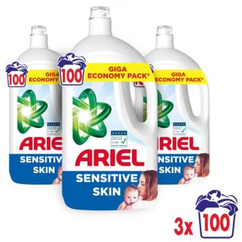 Ariel Sensitive folyékony Mosószer 3x4,5L - 300 mosás kép