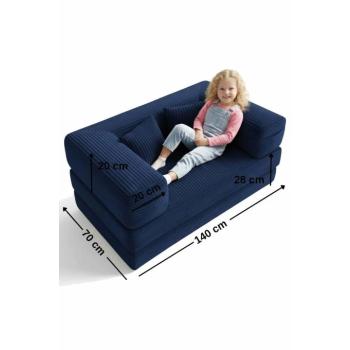 Atelier Del Sofa Gyerek Kanapéágy Sötétkék Gyerek Kanapé - Sötétkék kép