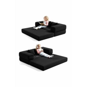 Atelier Del Sofa Gyermek kanapéágy Fekete Gyermek kanapé - Fekete kép