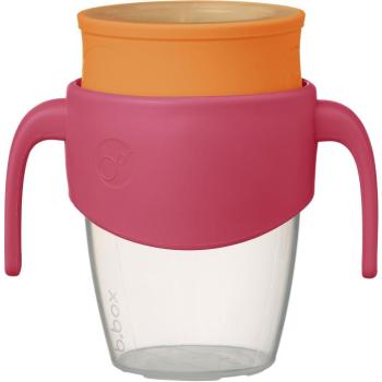b.box 360°-os szivárgásmentes tanulópohár, 250 ml rózsaszín/narancs kép