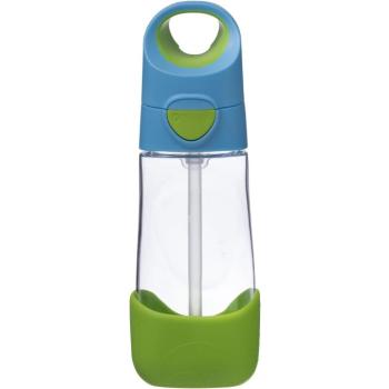 b.box Kulacs szívószállal 450 ml - kék/zöld kép