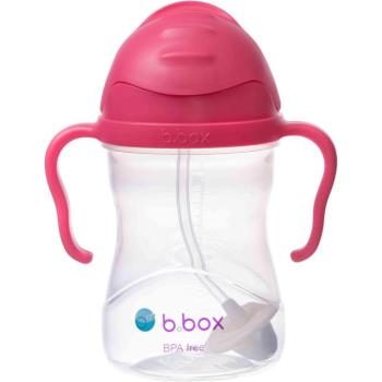 b.box Pohár szívószállal - málna 240 ml kép