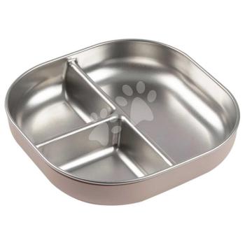 Babatányér Stainless Steel Divided Plate Cotton Candy Beaba rozsdamentes acél osztott rózsaszín 4 hó-tól kép