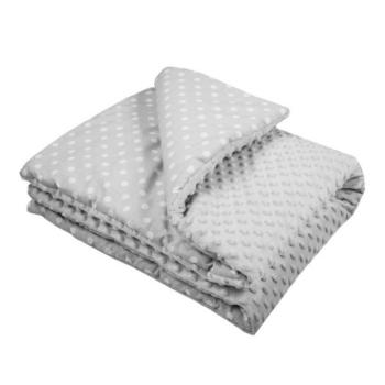 Bébi takaró Minky anyagból New Baby szürke 80x102 cm kép