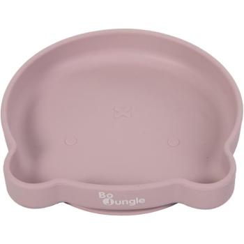 Bo Jungle Szilikon tányér tapadókoronggal Bear Pastel Pink kép