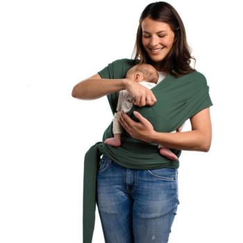 Boba Wrap Bio elasztikus hordozókendő organikus pamutból (15 kg), zöld kép