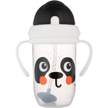 Canpol babies BabiesBoo 270 ml Panda kiömlésmentes pohár szívószállal és súllyal kép