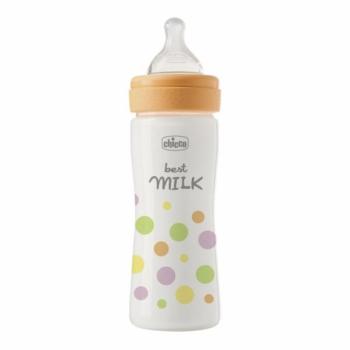 CHICCO Cumisüveg Perfect Easy 250 ml közepes szilikon lány 2m+ kép