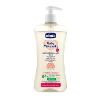 CHICCO Micellás sampon hajra és testre adagolóval Baby Moments Sensitive 94% természetes