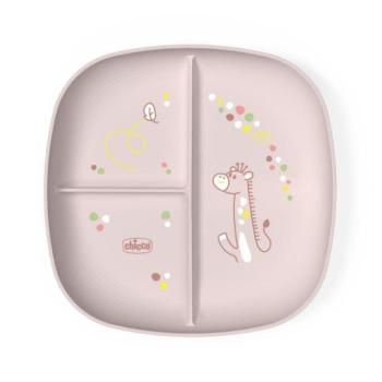 CHICCO Osztott tányér rózsaszín 12hó+ kép