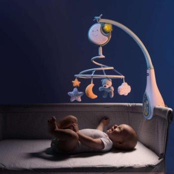 CHICCO Carousel a kiságy felett Next2Dreams rózsaszín 0m + kép