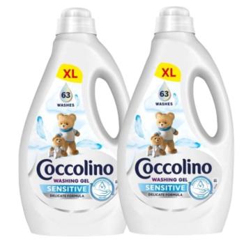 Coccolino Sensitive mosószer érzékeny bőrre, 126 mosás, 2x2,52 l