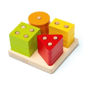 CUBIKA 15344 Formaválogatás IV - fa kirakójáték 17 darab kép