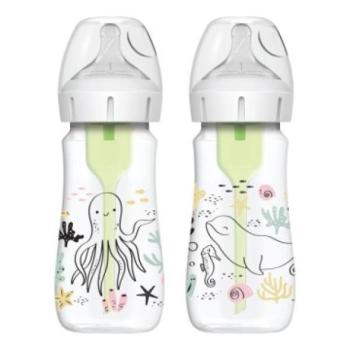 Dr. Brown's Infant kólika elleni palack Ocean Options+ széles nyakú 270ml 2 db (WB92028) kép