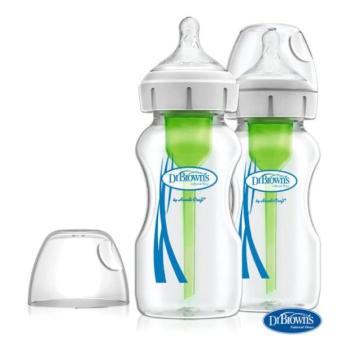 DR.BROWN'S Palack antikólic Opciók + széles nyakú 2x270 ml-es üveg