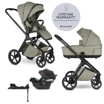 Easywalker Kombinált babakocsi Zoey Sage Green + CYBEX Aton B2 i-Size + alap kép