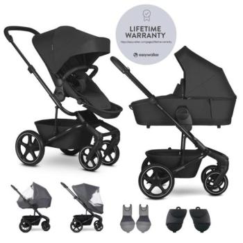 EASYWALKER Set XL kombinált babakocsi Harvey NXT kiegészítőkkel Eclipse Black kép