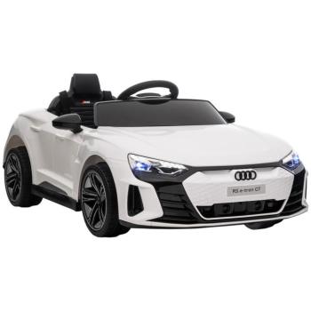 Elektromos gyerekautó, audi engedéllyel, biztonsági övvel, távirányítóval, lámpákkal, fehér kép
